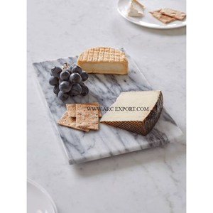 Fabricant de plateau de serveur de nourriture classique de forme carrée en marbre dernière conception de plateaux de nourriture décoratifs de dessus de table faits à la main - Product Image 4