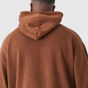 Peso ligero hombres mujeres lavado ácido Sudadera con capucha Invierno Polar poliéster/algodón transpirable alta calidad cuello con capucha OEM al por mayor - Product Image 5