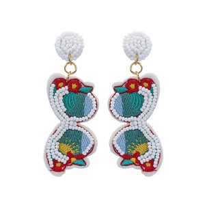 Pendientes Colgantes Hechos a Mano con Baño de Oro y Plata Tai, Diseño Floral Vintage con Cuentas, Joyería Única para Mujer, Forma de Mariposa, Aniversario - Product Image 1