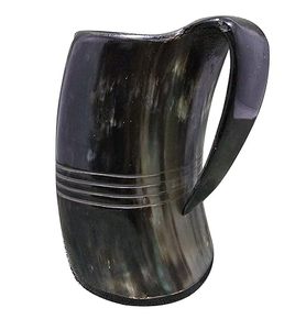 Tasse à corne à boire avec logo personnalisé Viking Pièce de conception naturelle pour les occasions de fête - Product Image 1
