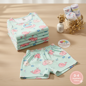 ชุดเสื้อผ้าผ้าฝ้ายสำหรับเด็กและเด็กวัยหัดเดินคุณภาพระดับพรีเมียม (พิมพ์ลายยูนิคอร์น) - Product Image 4