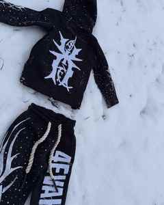 Conjunto Deportivo para Hombre Hecho en Pakistán, 100% Algodón, Cintura Elástica, Manga Larga, Bordado con Pedrería, Logotipo Personalizado, MOQ Bajo - Product Image 5