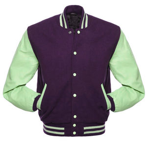 Pas cher prix unisexe en cuir manches varsity veste logo personnalisé broderie hiver travail Baseball veste 2025 - Product Image 4