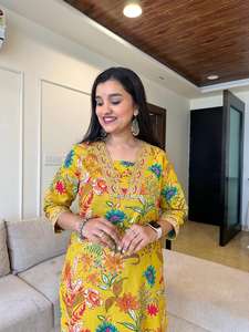 Pantalón superior con estampado de algodón puro de alta calidad con conjunto Dupatta, traje tradicional elegante para mujer, vestido cómodo estampado - Product Image 3