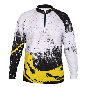 Logotipo personalizado verano protección UV secado rápido ligero negro manga larga pesca camisas UPF 50 rendimiento más tamaño sublimación - Product Image 2