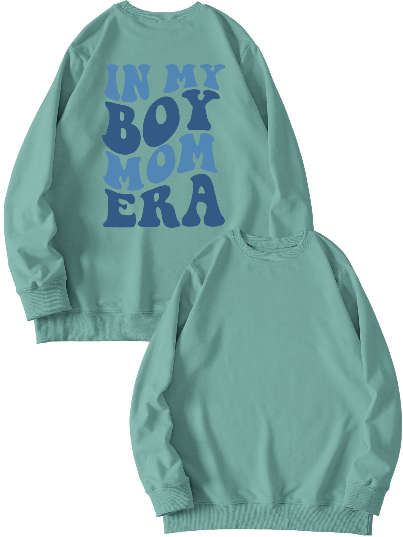 Red sweatshirt (white font) printed on the chest