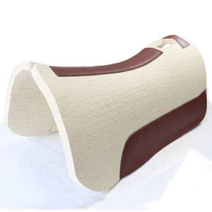Tapis de selle occidental en feutre de laine blanche de qualité supérieure pour chevaux Coussin d'équitation durable absorbant les chocs pour le confort et la performance - Product Image 3
