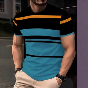 T-shirt pour hommes personnalisé Gym Fitness coton Spandex séchage rapide respirant hommes Designer course T-shirt sport col rond - Product Image 5