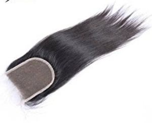 Vente directe d'usine de l'Inde fermeture de dentelle de cheveux humains naturels indiens 4X4 5X5 6X6 extensions moyennes et en trois parties gratuites - Product Image 5