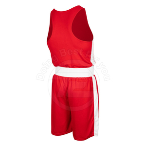 Haut de boxe en polyester personnalisé, kit court, gilet, uniforme de boxe, uniformes shorts en polyester, uniforme de boxe professionnel - Product Image 2
