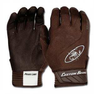 OEM Custom Logo Print Goatskin Leather Baseball Batting Gloves Breathable Anti Shock Professional Unisex Softball Batting Gloves - Product Image 1