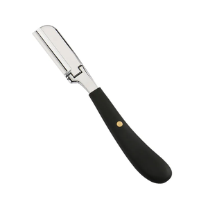 Poignée en acier inoxydable de rasoir droit de barbier à bord unique réutilisable professionnel de haute qualité pour la coupe de barbe de rasage de corps de visage - Product Image 6