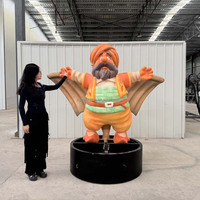 Statue personnalisée en fibre de verre de personnage de dessin animé, figurine en PRV, sculpture de mascotte pour parcs à thème intérieurs/extérieurs, écoles, garderies et parcs d'attractions