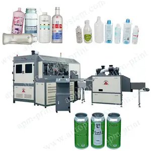 Fully automatic UV Screen printing machine with CCD image positioning For Glass Plastic Bottle Cup Tube