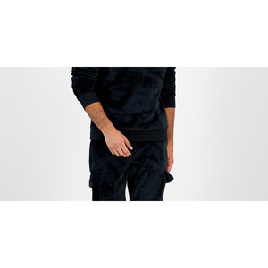 Felpa con Cappuccio in Velluto a Coste INC International Concepts per Uomo, Vestibilità Regolare, Etichetta Personalizzata, Nero Solido, Taglia XXS Oversize - Product Image 3