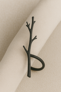 Servilletero de metal de Rama Dorada minimalista con diseño de capullo, soporte moderno y elegante para bodas, eventos festivos, cena de lujo - Product Image 6