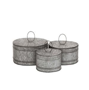 Contenedor de almacenamiento galvanizado estilo cubo Simple Premium organizador multiusos Ideal para suministros de jardín usos y uso al aire libre - Product Image 6