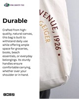 Sac fourre-tout en toile imprimé personnalisé pour femmes sac à bandoulière en toile écologique avec fermeture éclair idéal pour l'école, la plage et les voyages