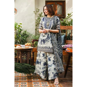 ชุดสูทผู้หญิงลายปักพิมพ์ลายหรูหรา Sapphire Lawn'25-TC-1279 - Product Image 1