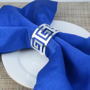 Gold Textured Triangle Napkin Rings <b>Stainless</b> <b>Steel</b> <b>Table</b> Decor for Weddings Home Parties Stocked Metal Napkins Set - Product Image 5