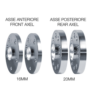Kit d'entretoises de roue 2X16mm + 2X20mm avec boulons - Product Image 2