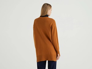 Cardigan décontracté pour femme Power Abaan Sports, automne-hiver, imprimé délavé, col en V, motif floral, chaud, tricoté, respirant - Product Image 3