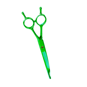 Ciseaux de toilettage pour animaux de compagnie de qualité supérieure à revêtement vert lames droites et tranchantes ciseaux pour droitier ciseaux à cheveux 7.0" - Product Image 5