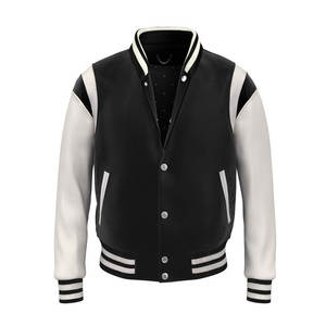 2025 chaqueta de lona universitaria de alta calidad de talla grande para hombre, chaqueta universitaria con logotipo personalizado, Letterman liso, venta al por mayor, Formal en blanco - Product Image 2