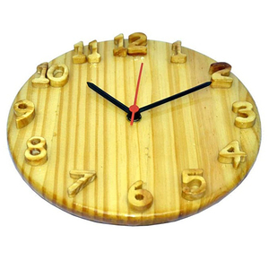 Modern Home Decoration Battery Operate Wooden Round Simple Quartz Custom Wall <b>Clock</b> - Product Image 3
