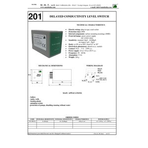 เครื่องควบคุมระดับการนำไฟฟ้าล่าช้าแบบถอดได้201พร้อมระบบซ็อกเก็ตแปดขั้วไฟฟ้าการควบคุมความแม่นยำสูง24V AC - Product Image 3