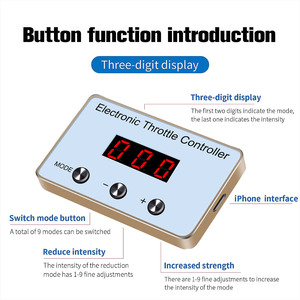 Controlador Electrónico de Aceleración de 9 Modos para Nissan / Renault <span class=keywords><strong>Clio</strong></span>, Plug and Play, Potenciador de Respuesta, Elimina el Retardo del Acelerador - Product Image 3