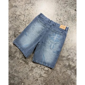 กางเกงยีนส์ผู้ชายขาสั้นผ้าเดนิมแห้งเร็วมีสไตล์สำหรับ2025ดีไซน์ยอดนิยมปรับแต่ง3D พิมพ์ลาย - Product Image 5