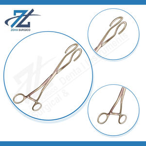 Forceps utérins manuels de haute qualité, finition mate, 270 mm de long, en acier inoxydable chirurgical, certifiés CE, instruments réutilisables - Product Image 4