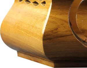 Cuenco de hilo de madera grande hecho a mano para tejer y ganchillo, regalo para organizar el almacenamiento de hilo - Product Image 2