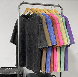 T-shirt surdimensionné Vintage délavé à l'acide pour hommes t-shirts graphiques Streetwear personnalisés grande taille 100% coton DTG imprimer vêtements pour hommes vierges - Product Image 1