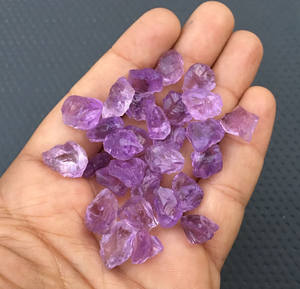 25ชิ้นพลอยควอตซ์อเมทิสต์สีชมพูธรรมชาติอัญมณีหลวม10-12มม. พลอยควอตซ์สีชมพู25ชิ้น - Product Image 2