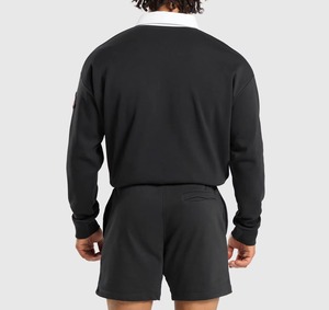 Camiseta de Rugby para Hombre 100% Algodón Directo de Fábrica, Franja de 4 Pulgadas, Reversible, Clásica, Manga Larga, Estilo Polo - Product Image 5
