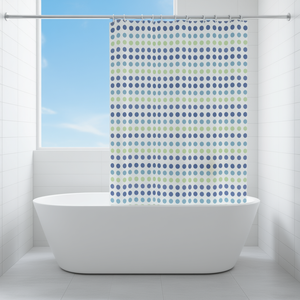 Cortina de Ducha de Plástico BIGLIE Verde y Azul TVI 1341 2430 (240x200cm) para Gedy, Elegante y Duradera - Product Image 3