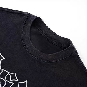 2026 verano venta al por mayor META WEAR diseñador Logo moda manga corta 100% algodón alta calidad Regular Fit hombro caído camiseta hombres - Product Image 3