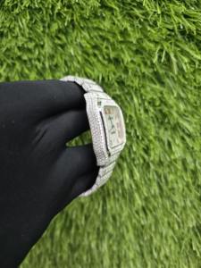 Montre de luxe pour homme Hip Hop avec moissanite VVS sertie, cadran à chiffres romains, testeur de diamant, boîtier carré, vente en gros disponible - Product Image 6