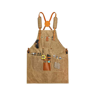 Tablier de soudage Vêtements de travail en cuir ignifuges pour soudeurs Tablier de soudage en cuir fendu Tablier de protection ignifuge robuste - Product Image 1