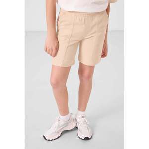 TOMMYLIFE Short en coton mélangé doux et texturé pour garçons, coupe standard, confortable, beige, vêtements d'été pour enfants - Product Image 1