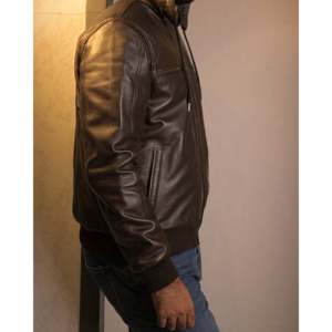 Veste à capuche amovible deux-en-un SF002H marron imperméable réversible pour le printemps, motif brodé, ODM, enduite, emballage individuel, Air - Product Image 5