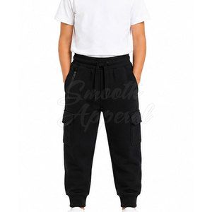 Pantalon de jogging pour enfants en coton 100% léger, respirant, tricoté de haute qualité, coupe décontractée, pour le sport et le confort quotidien - Product Image 3