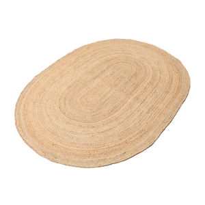Tapis ovale en jute fabriqué à la main polyvalent Artisan Look pour chambres à coucher Cuisines et couloirs Tapis et coussinets - Product Image 3