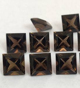 ควอตซ์สโมกี้ทรงสี่เหลี่ยมขนาด 8 มม. คุณภาพสูง - ควอตซ์สโมกี้ทรงสี่เหลี่ยมเจียระไนแบบหลวม - Product Image 4