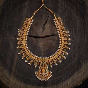 Collier authentique en argent de style temple - Bijou de collection d'inspiration culturelle - Product Image 1