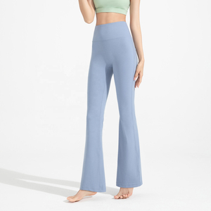 New Arrival Wide Leg Flared <b>Leggings</b> Back Pockets High Waist Hip Lifting Yoga <b>Leggings</b> - Product Image 5