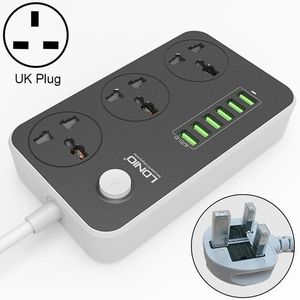 For LDNIO SC3604 <b>UK</b> <b>Plug</b> 6 <b>USB</b> Ports Multifunction Socket Large 2m Charger - Product Image 1