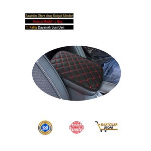 Volkswagen Passat nuova copertura speciale bracciolo auto in pelle con spugna capitone e ricamo rosso